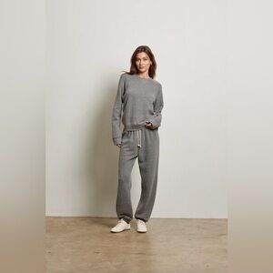 Perfectwhitetee Michelle Dark Heather Gray Joggers in XS